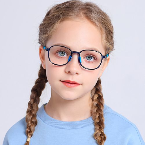 新款防蓝光儿童镜平光无度数椭圆形软框tr90眼镜厂家批跨镜5290